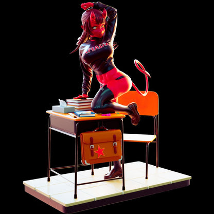 Red Succubus School Diorama