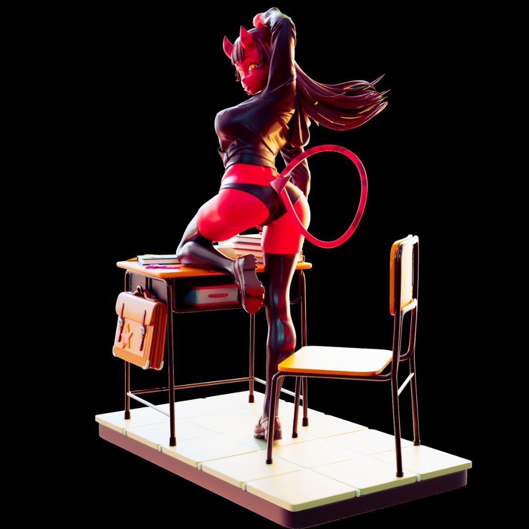 Red Succubus School Diorama