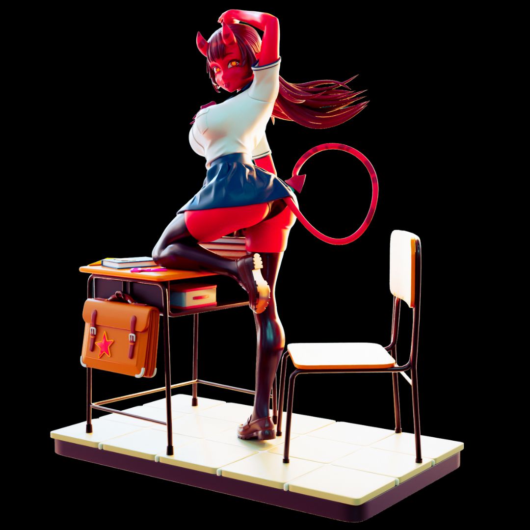 Red Succubus School Diorama