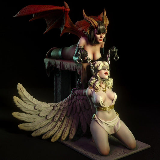 Demon dominatrix & angel submissive - NSFW FIGURES