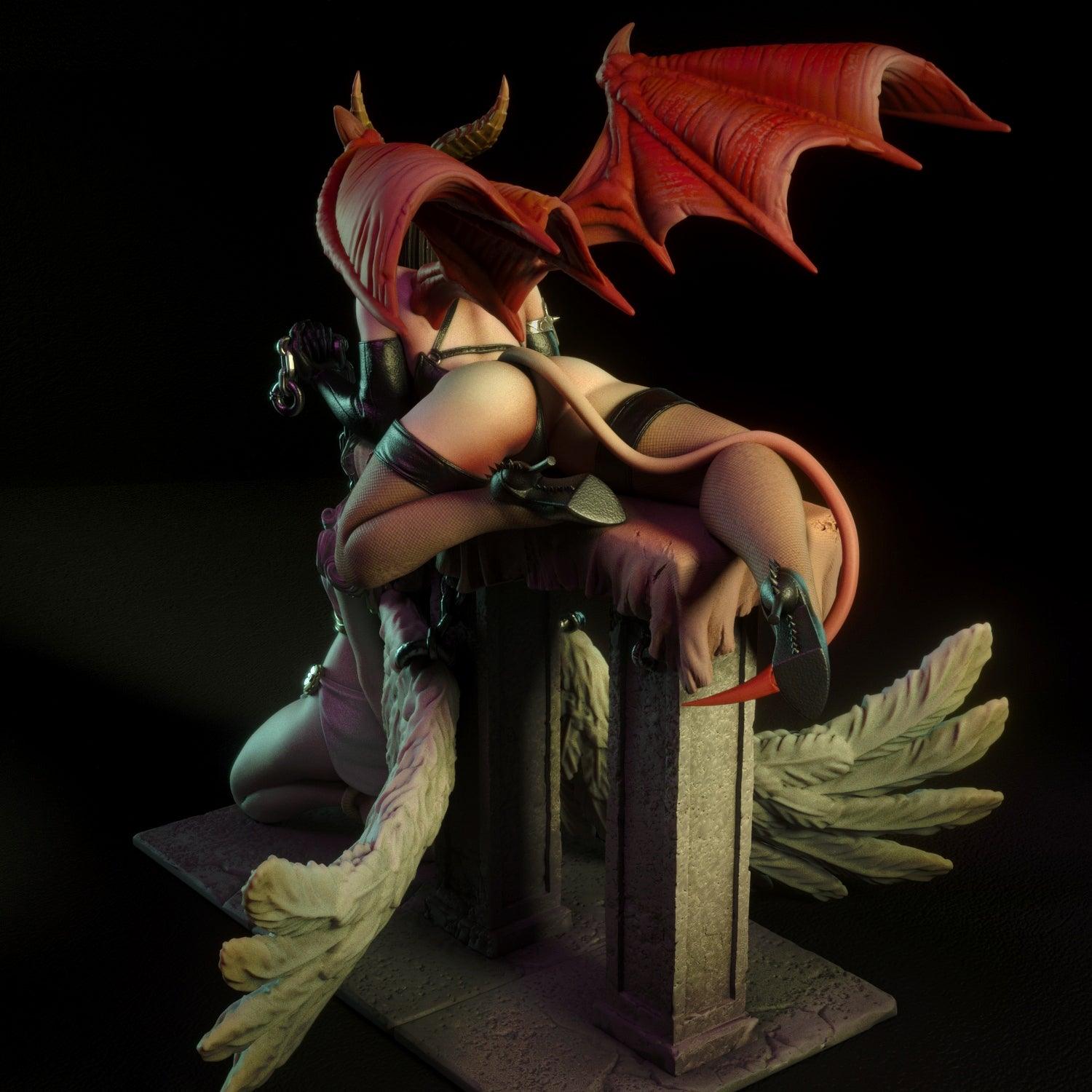 Demon dominatrix & angel submissive - NSFW FIGURES